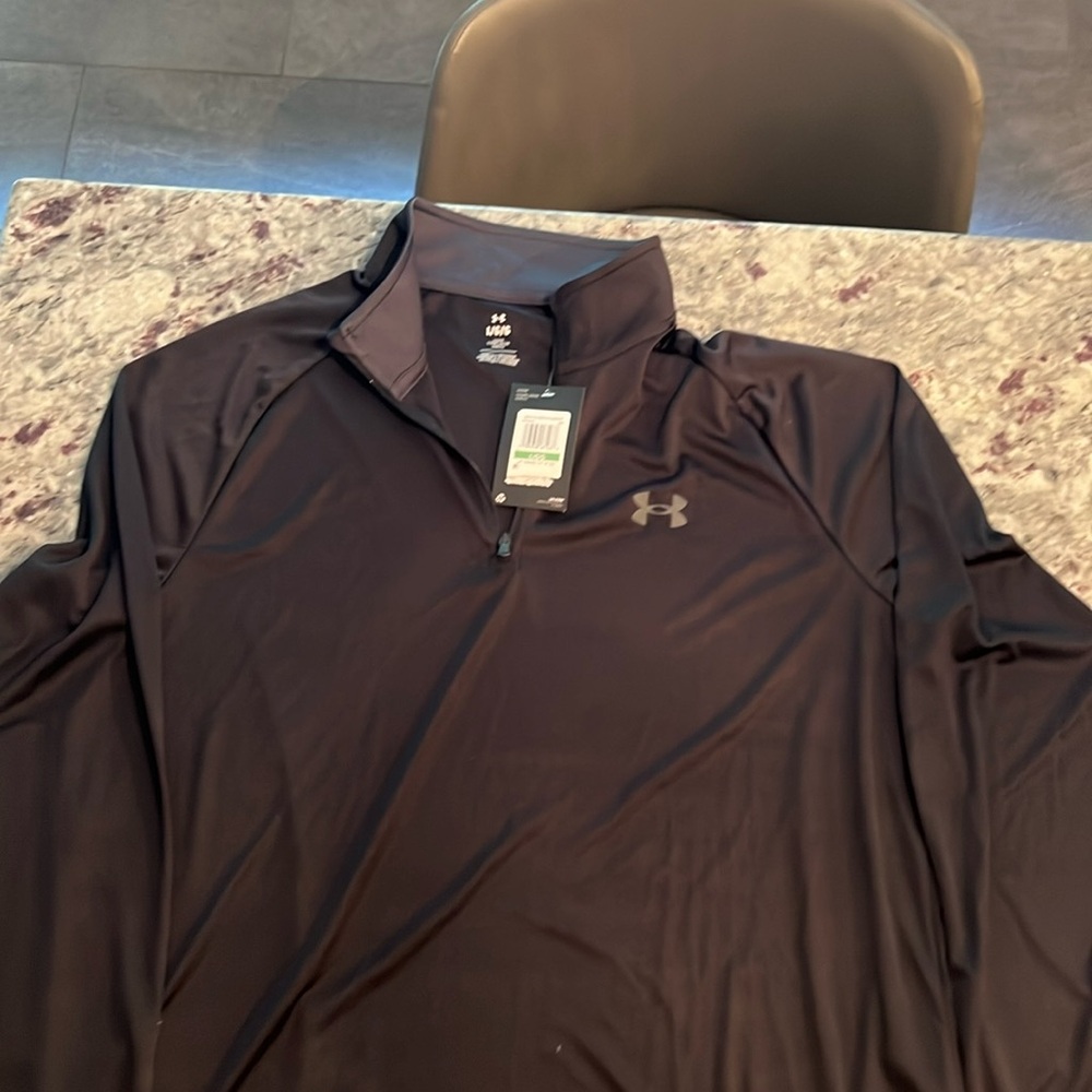 Black 3/4 zip lightweight shirt